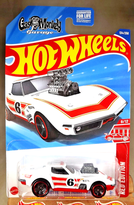#ad 2025 Hot Wheels #134 Red Edition 9 12 #x27;68 CORVETTE GAS MONKEY GARAGE White wMC5S $12.15