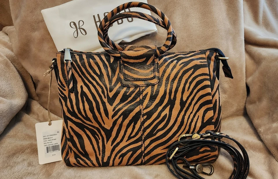 Bolso Bandolera Hobo International Mediano Sheila Correa Desmontable ~ Cebra