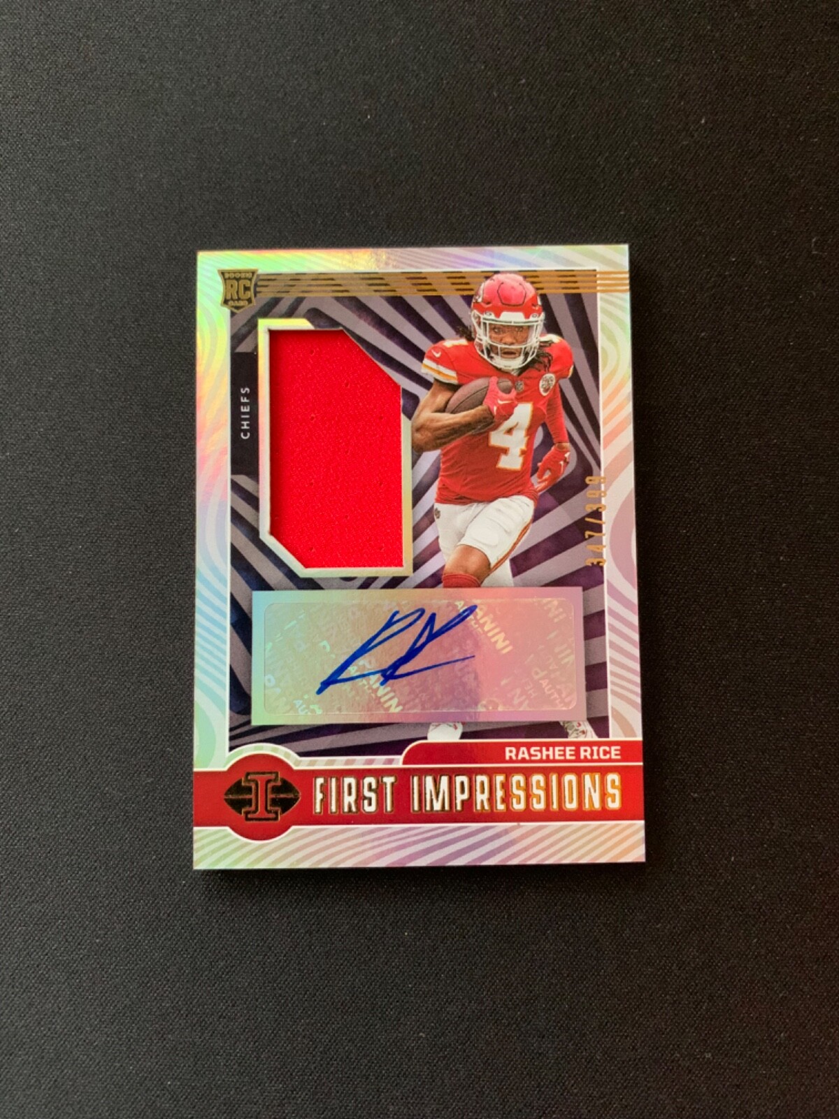 2023 Illusions Rashee Rice First Impressions Rookie Jersey Auto #/399 Chiefs