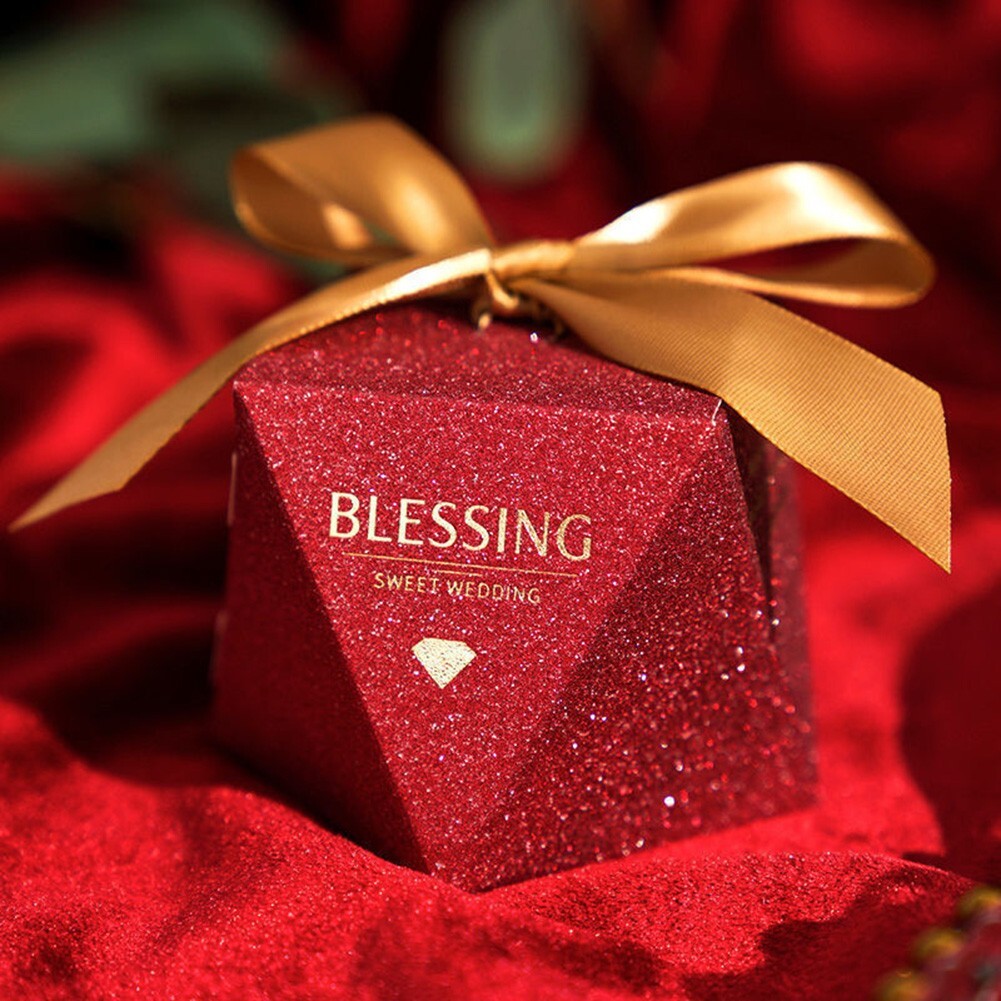 Bling Wedding Favor Boxes Italian White Gloss Favor Boxes | Wedding