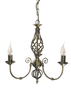 Ceiling Light Kingswood Traditional Barley Twist Light Antique