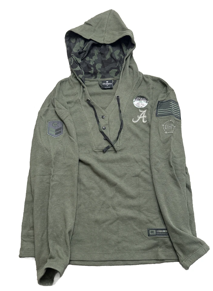 Suéter Alabama Crimson Tide Mujer Mediano OHT Apreciación Militar EE. UU. Sudadera con Capucha Foto 2 de 4