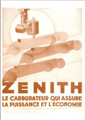 SEPIA Advertisement ZENITH 4x6 automobile Postcard