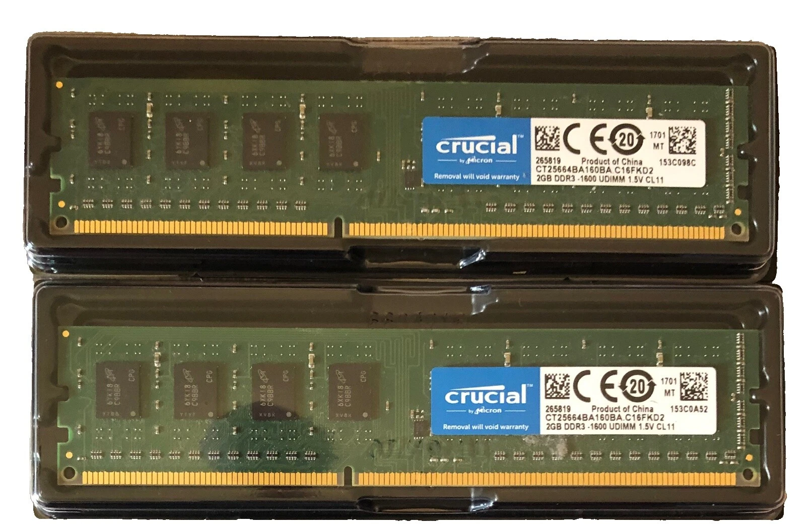 Crucial Computer RAM 2 GB Capacity per Module 1 Modules