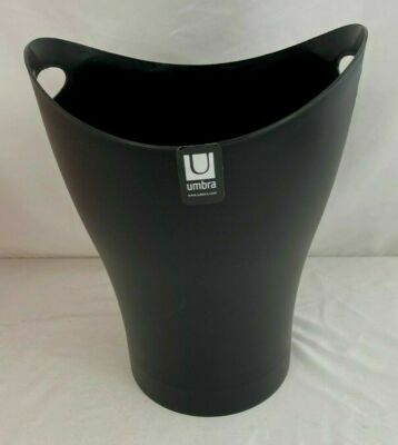 Lot of 3 Umbra Garbino -Karim Rashid Wastebasket, 2.5 Gal, Black Matte