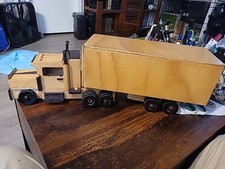 Wooden Hand Made Semi Truck And Trailer 25" Long