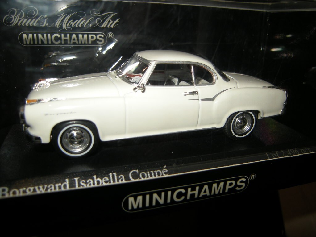 Miniature Auto 1/43 Borgward Isabella Coupé – Minichamps, Couleur Verte, 1959