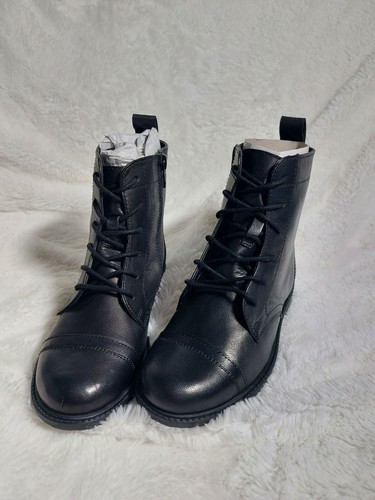 Hush Puppy Size 13 Girls black lace Up boots wide RRP£55 School Smart Flat Flats - Picture 10 of 12