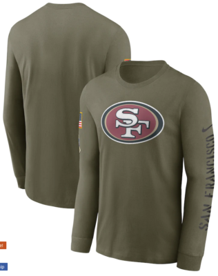 49ers salute to service long sleeve shirt