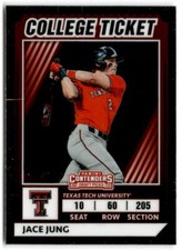 2022 Jace Jung Panini Elite Extra Edition College Ticket Rookie