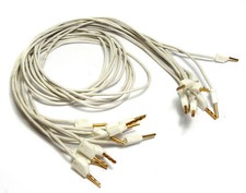 10x Me&szlig;leitung Multi-Contact mit MC Hohl-Bananen-Stecker 2mm, 60 cm, weiss