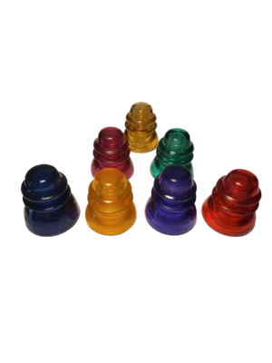 ぉーれんじ様 Hemingray 42 Insulator Colorized Authentic Antique Choose Your