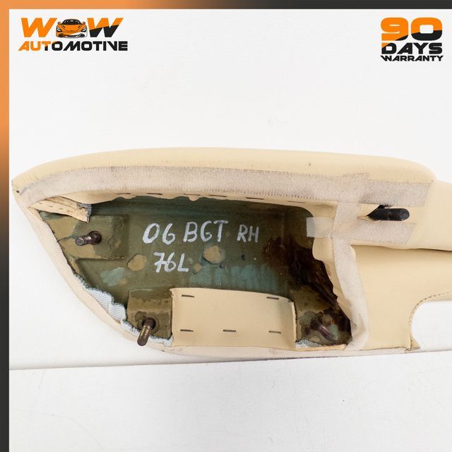 04-10 BENTLEY CONTINENTAL GT RIGHT PASSENGER DOOR ARMREST LEATHER BEIGE OEM