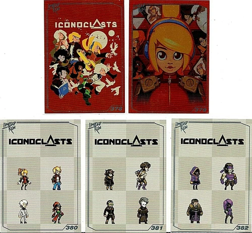 Iconoclasts Limited Run Games 5 Silver Trading Cards #378 Thru #382 New Mint
