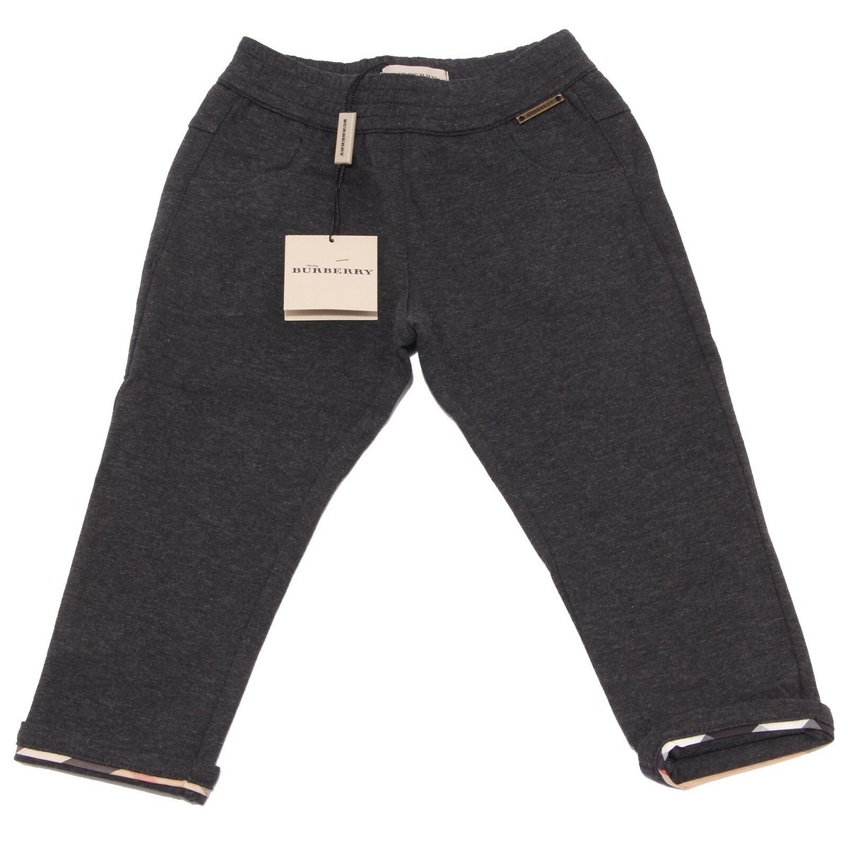 8695Q jeggings grigio bimba BURBERRY pantaloni kids children pants trousers