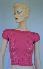 Womens 1940/50s Style Hand Knit Jumper WW2 reenactment WWII Rockabilly Land Girl