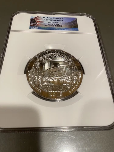 2013 5 OZ SILVER 25C WHITE MOUNTAIN NGC MS 69 DPL