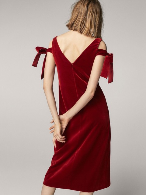 massimo dutti red dress