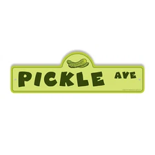 Pickle Plastic Street Sign Crossing Xing Gift Novelty Funny