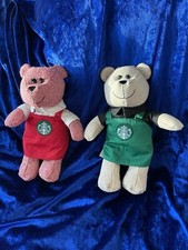Authentic STARBUCKS BEARS 1 Pair LOT 2016 BARISTA