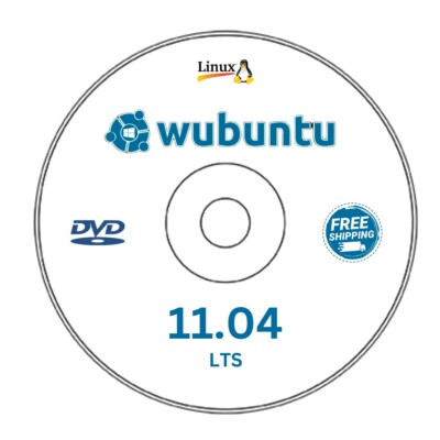 Wubuntu Linux 11.04 64bit Live Bootable Installation DVD Linux Operating System