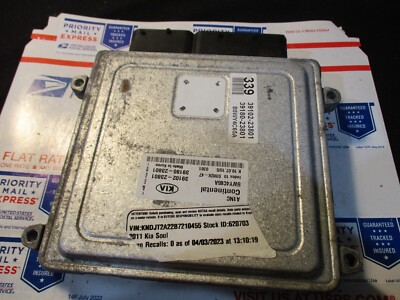   2011 SOUL ECM ECU ENGINE COMPUTER MODULE PCM POWER UNIT BRAIN BOX TESTED