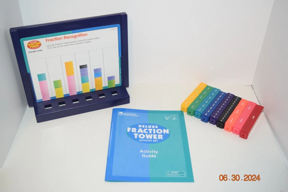 Learning Resources Deluxe Fraction Tower - Excellent Learning Kit for Fractions - Image 3 of 4