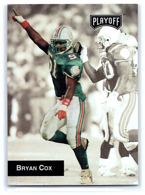1993 Playoff Football #88 Bryan Cox Miami Dolphins