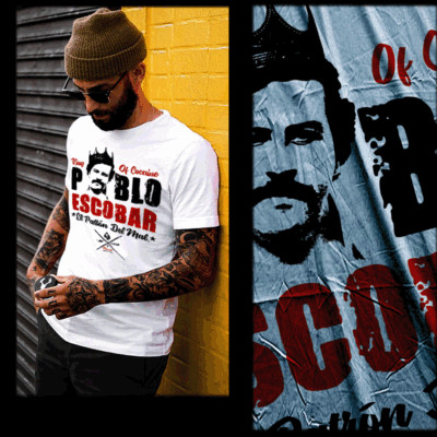 Pablo Escobar T-shirt Medellin Cartel Kingpin Plata O Plomo Gangster Crown tee