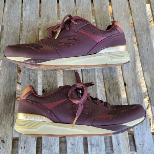 New SKECHERS Burgundy Women's 655 Air Cooled Memory Foam Sneakers 8.5 - Picture 2 of 4