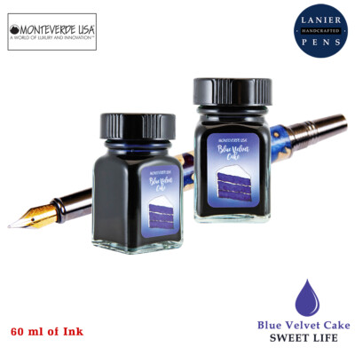 Monteverde 60ml Sweet Life Ink Bottle (30ml Blue Velvet Cake G309BV - Pack of 2)