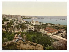 Photo:Town,harbor,St. Dimila,Beyrout,Holy Land,Beirut,Lebanon