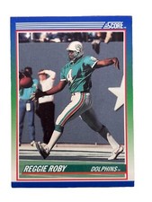 Excellent: Vintage 1990 SCORE Reggie Roby Miami Dolphins Trading Card