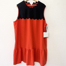Victoria Beckham for Target Scalloped Dress Orange/Black Size 3X New