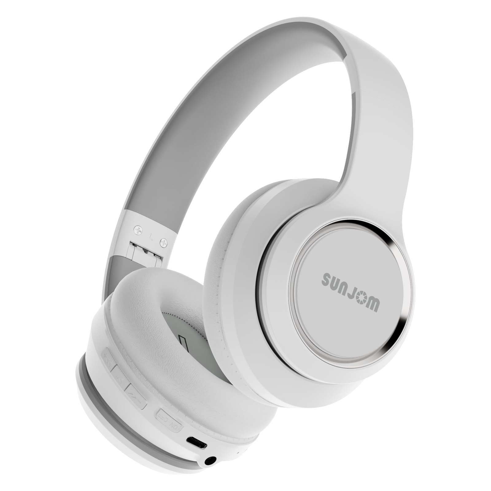 SUNJOM 28Hours Playtime Over Ear White Bluetooth Headphones Wireless and Wire...