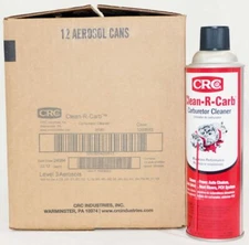 Case of 12 CRC 05081 Clean-R-Carb Carburetor Cleaner 20oz Net Fill 16 Wt Oz