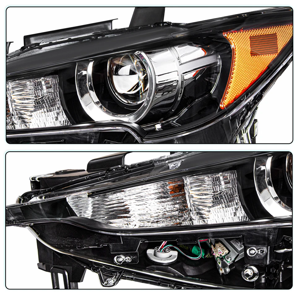 Par de faros laterales izquierdo y derecho para Mazda CX-5 CX5 2017-2021 sin modelo AFS Foto 4 de 4