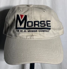 Port & Co M.K. Morse Logo Cotton 6 -Panel Baseball Cap Hat Unisex OS Beige