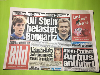 Bild Zeitung, 04 September 1995, Bild Zeitung, 04.09.1995, Uli Stein, Bongartz