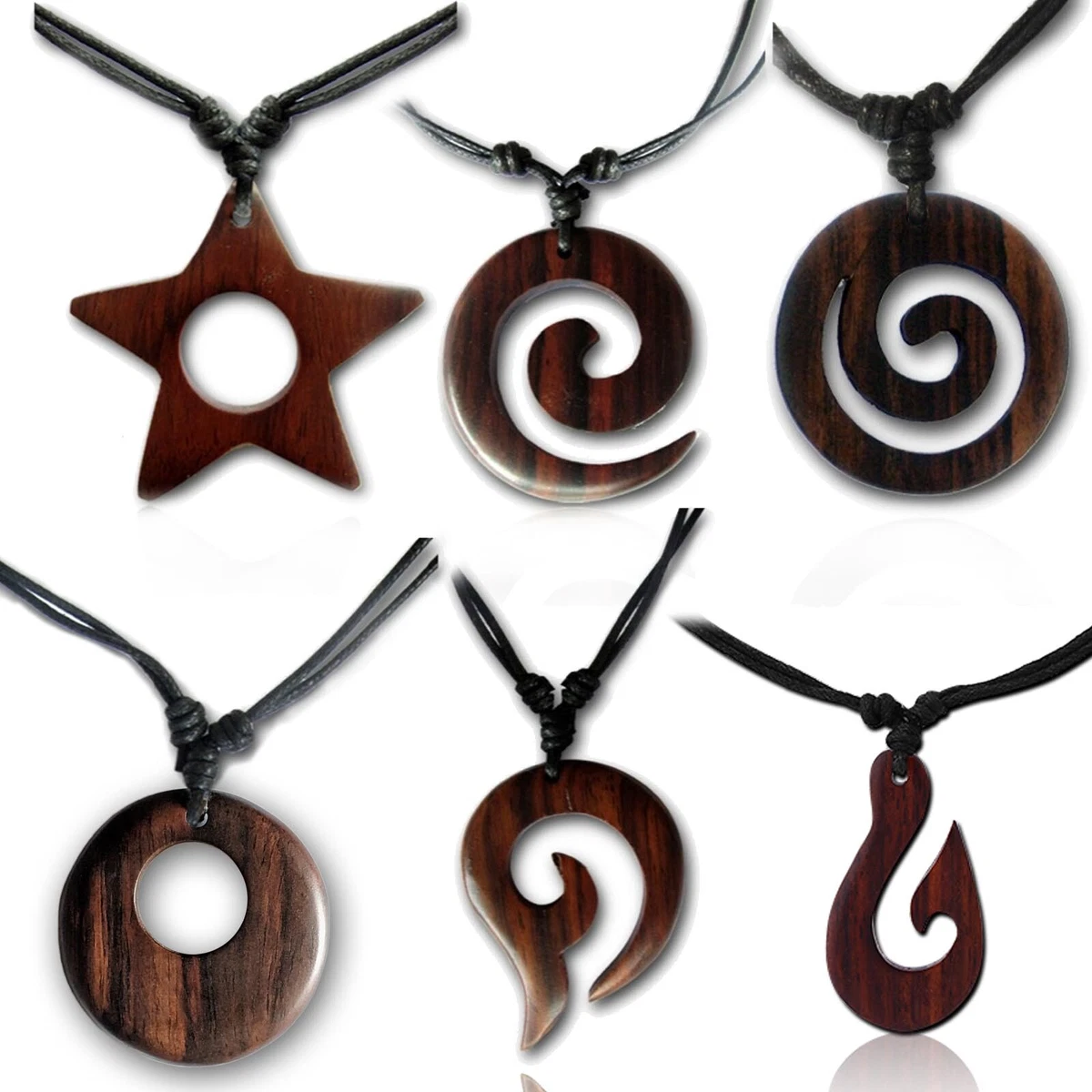Wooden medallion necklace deals