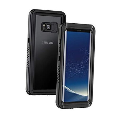 Lanhiem Samsung Galaxy S8+ Plus Case, IP68 Waterproof Dustproof Black