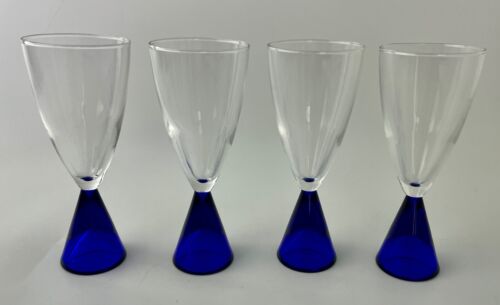 Sasaki Wine Crystal Eon Cobalt Blue Stemmed Crystal 4