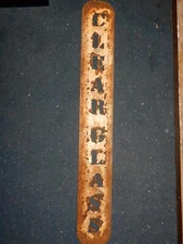 ANTIQUE THICK STEEL CUT LETTER CLEAR GLASS GLASS MAKER/CUTTER 1900