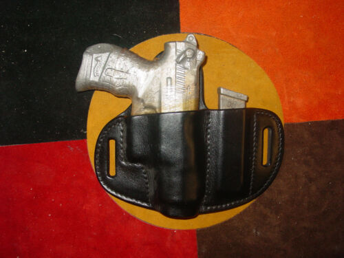 Étui Walther P 22 et support magazine supplémentaire cuir noir Kwik & gratuit - Photo 1 sur 3