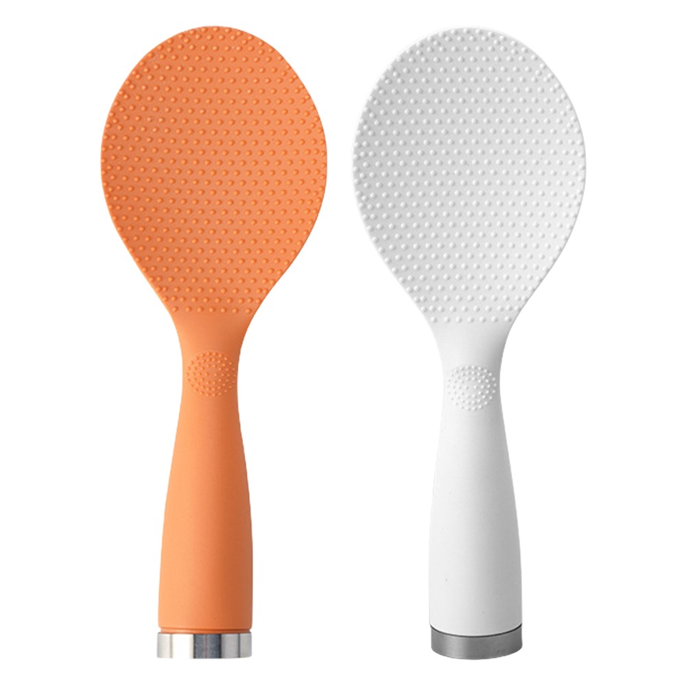 2pcs Plastic Rice Paddle Non Stick Rice Spoon Standable Non-Slip Rice Spatula