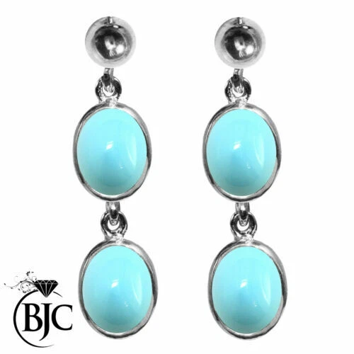 Orecchini di lusso turchese in oro bianco