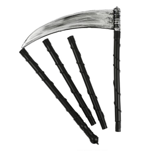 GRIM REAPER SCYTHE HALLOWEEN DELUXE PROP 134CM FANCY DRESS COSTUME ACCESSORY LOT - Picture 4 of 10