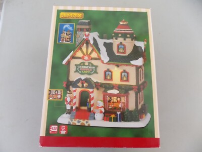 Lemax 2021 Christmas Supply Loft #15741 With 4.5V DC Adaptor & Chimney Smokes