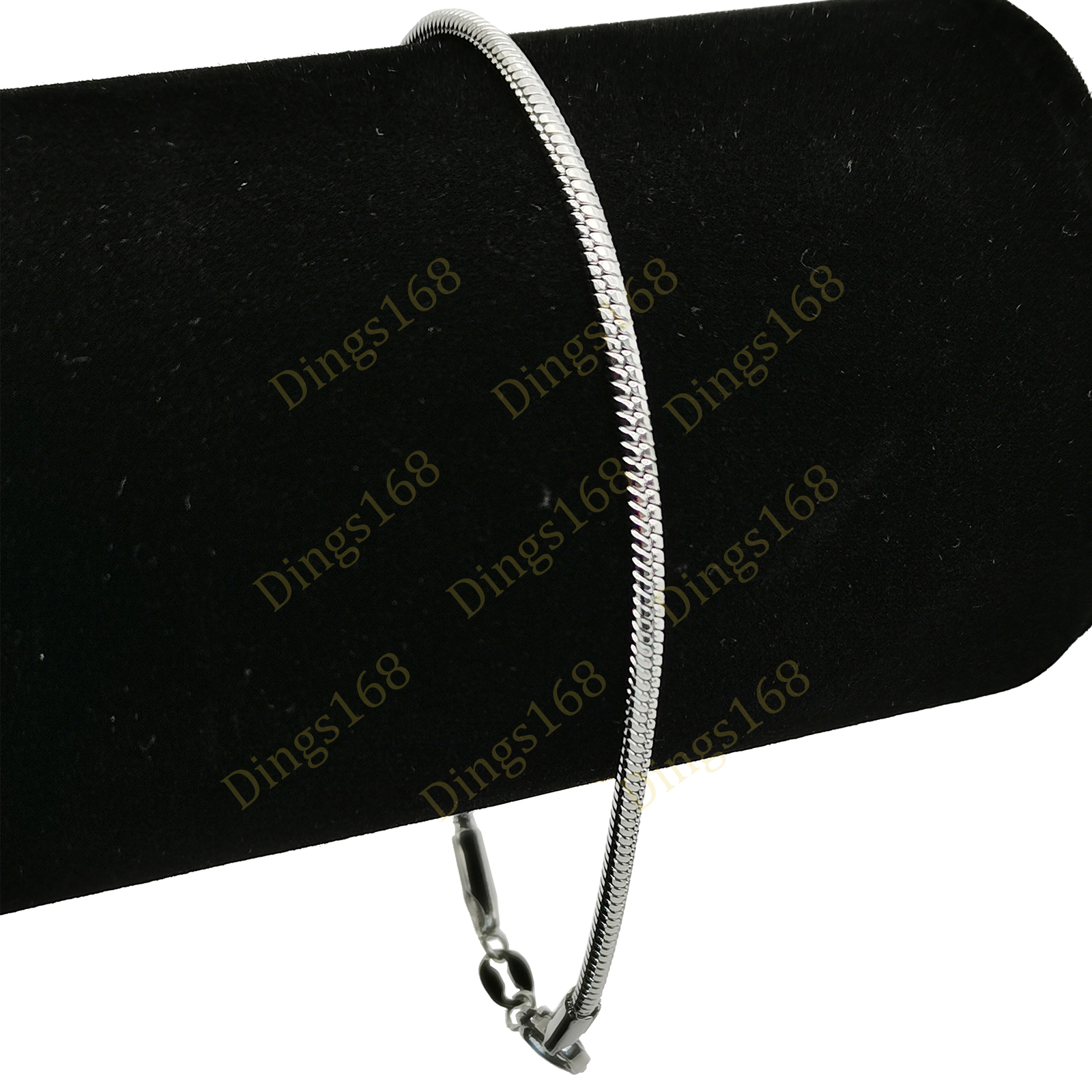 Genuine 925 Sterling Silver 7 inch Italian 2mm Round Snake Chain Bracelet/Anklet