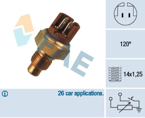 Fits FAE FAE34130 Sensor, coolant temperature 34130 Coolant temperature sensor